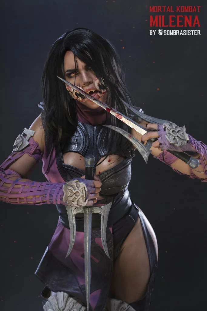 Весьма эффектный косплей зубастой Милины из Mortal Kombat X