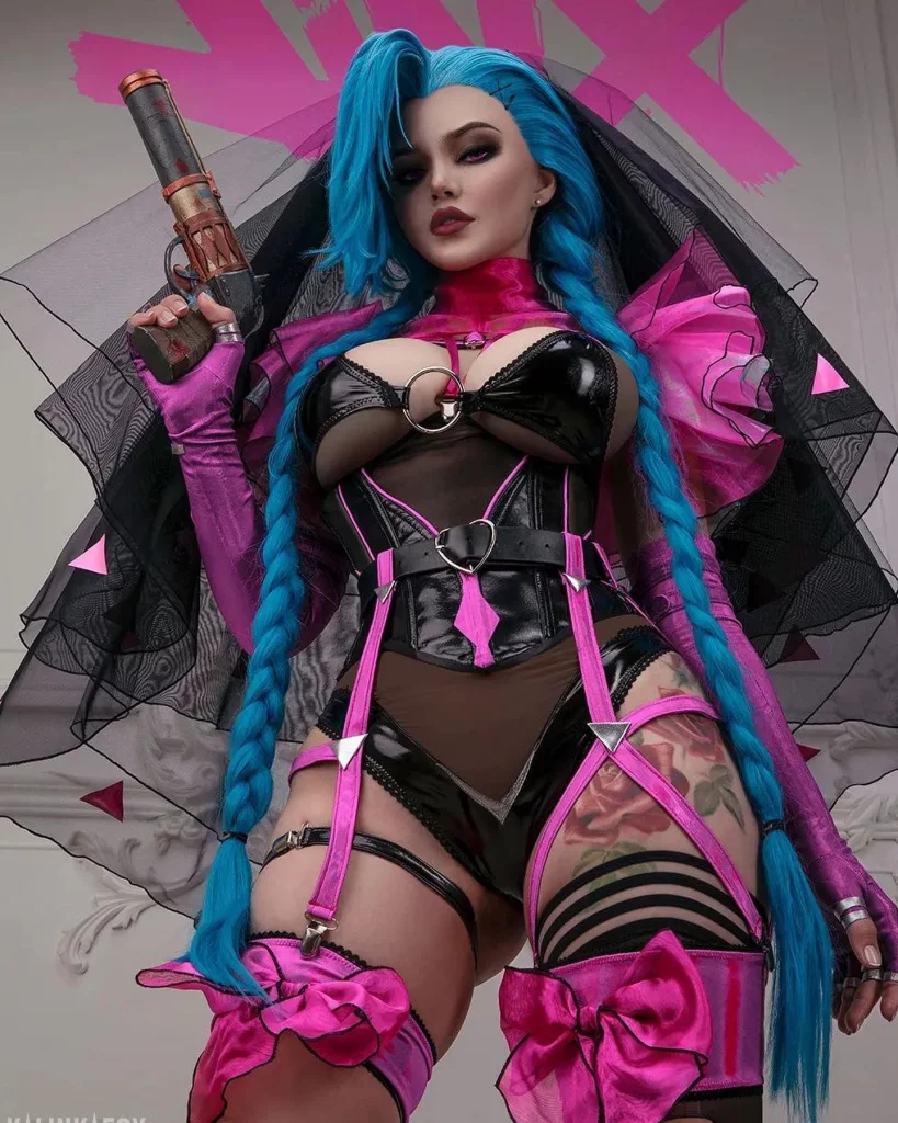 Косплей Jinx в необычном наряде из League of Legends от Kalinka Fox 