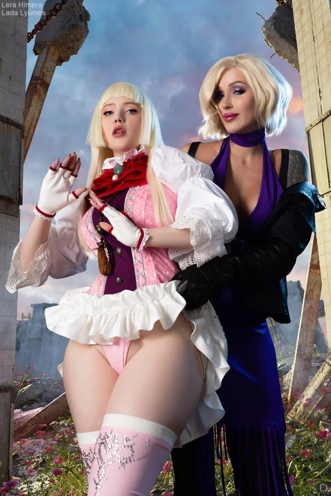 Косплей Lili и Nina из серии Tekken от Lada Lyumos и Lera Himera 