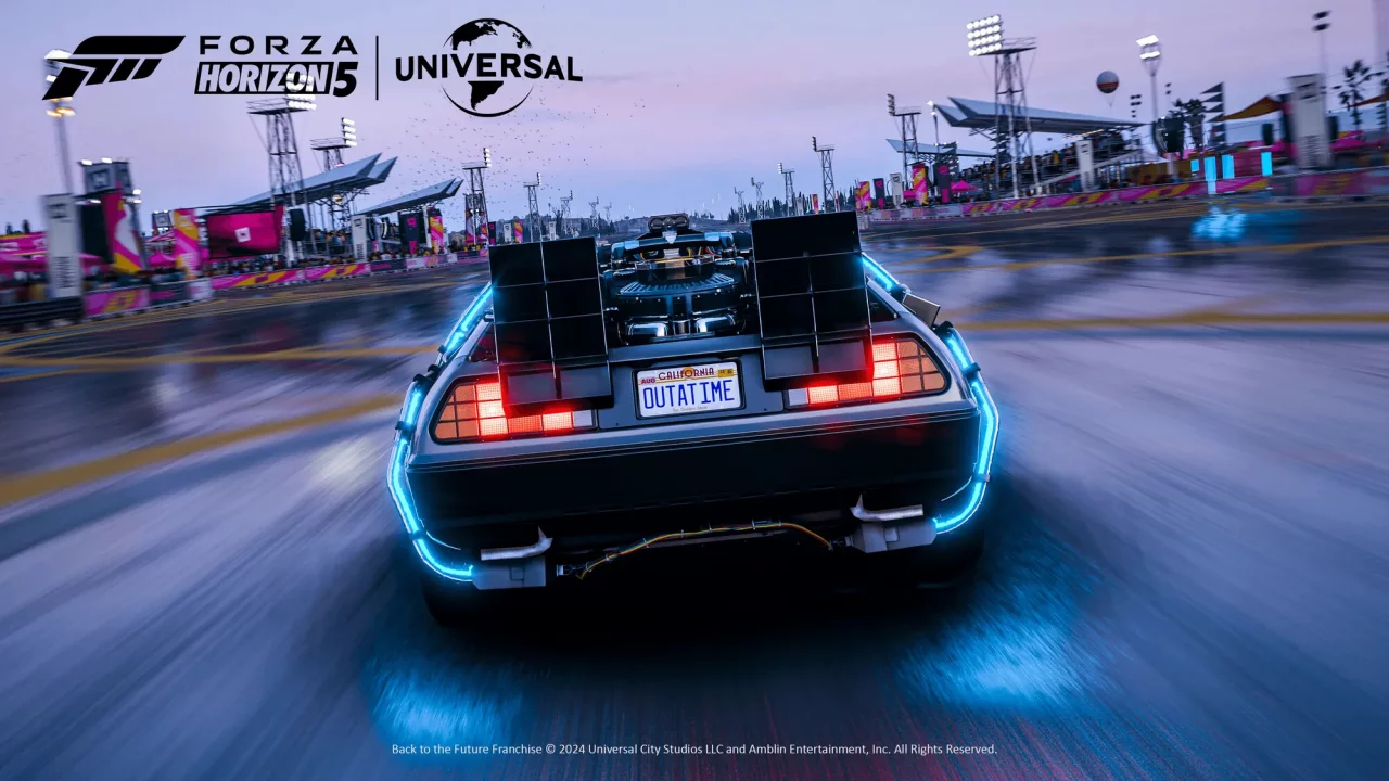 Для Forza Horizon 5 выпустят набор машин Universal Icons — с DeLorean из «Назад в будущее» и KITT из «Рыцаря дорог»