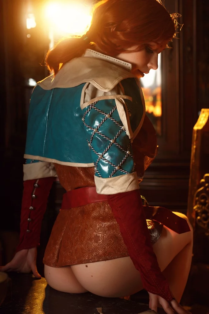 Косплей огненноволосой Triss Merigold из The Witcher 3: Wild Hunt от Mercurygin