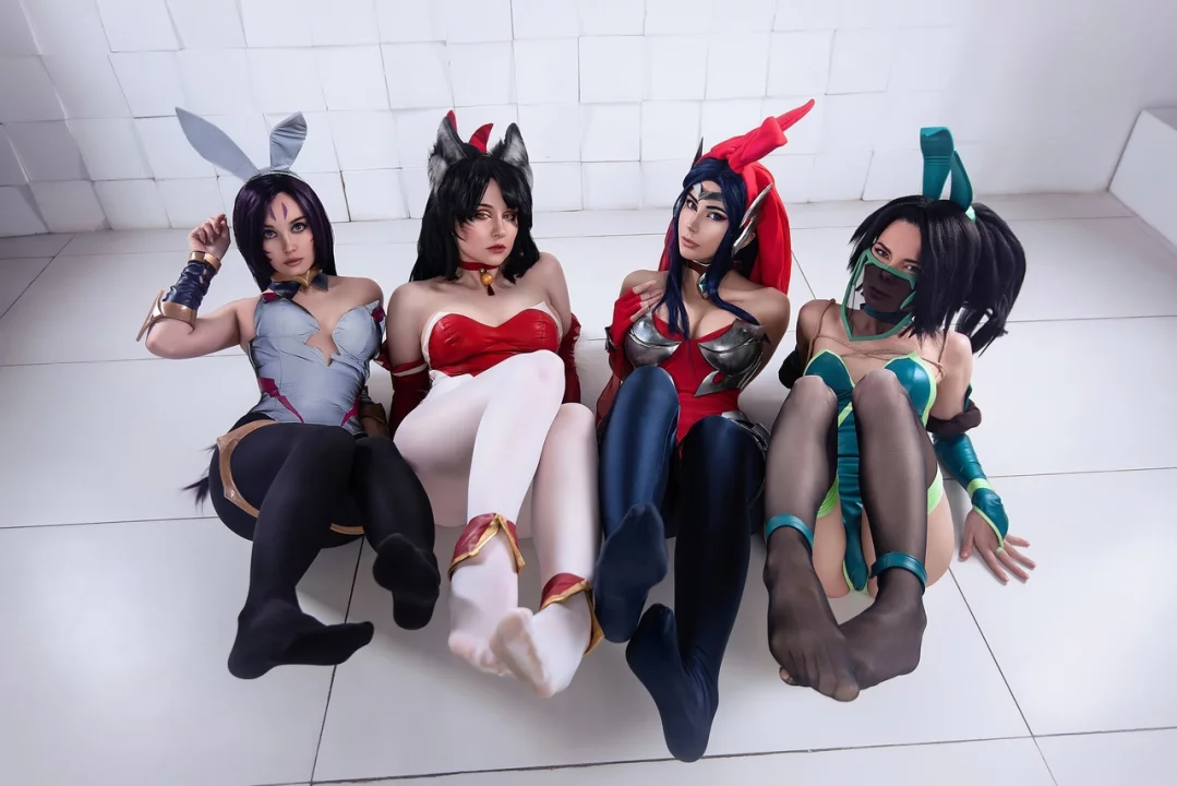 Косплей Ahri, Akali, Kaisa и Irelia из League Of Legends от Judaria, Xenyamorph, Alice01 и Oichi 7