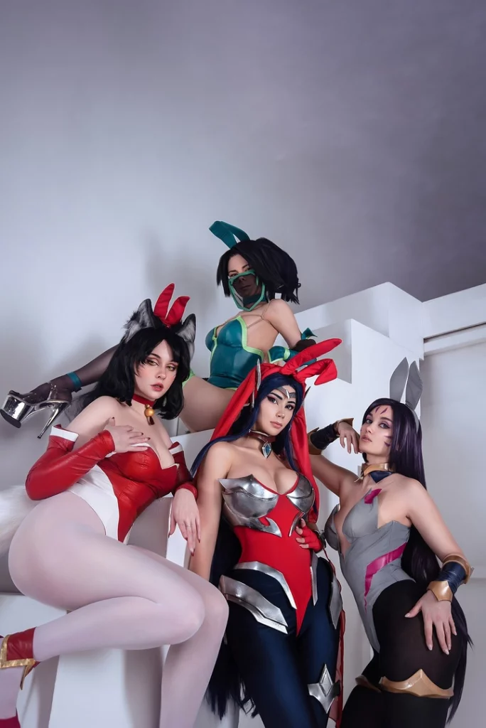 Косплей Ahri, Akali, Kaisa и Irelia из League Of Legends от Judaria, Xenyamorph, Alice01 и Oichi 9
