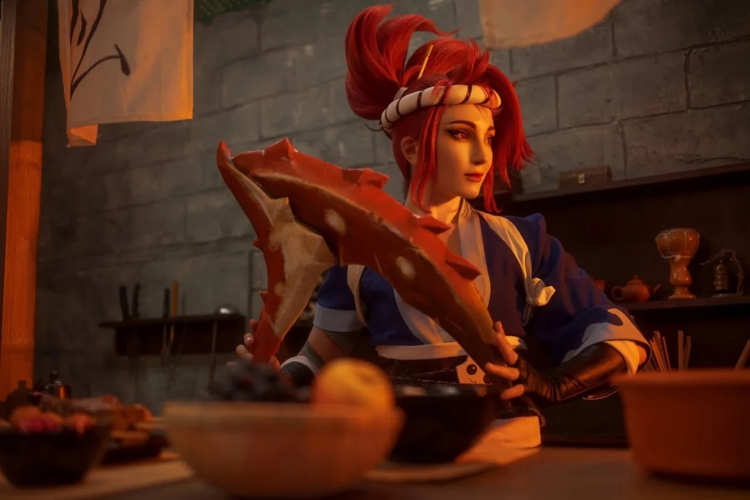 Косплей рыбной ниндзя Sashimi Akali из League Of Legends от Ari Anna 2