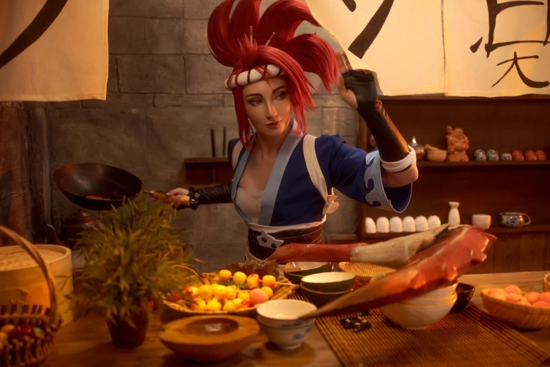 Косплей рыбной ниндзя Sashimi Akali из League Of Legends от Ari Anna 3