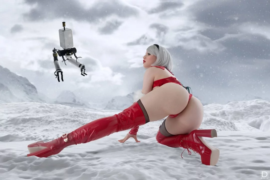 Косплей 2b в рождественском наряде из nier automata от lada lyumos 6
