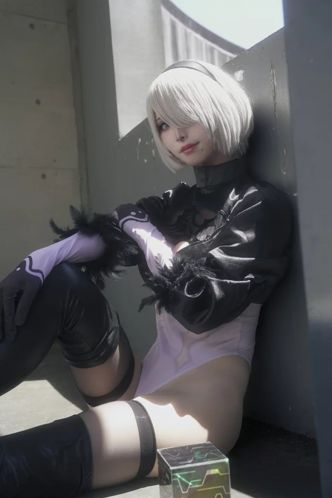 Косплей YoRHa No.2 Type B или просто 2B из NieR Automata от Vicyuuruu